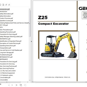 GEHL Z25 Operator's Manual 50940254C