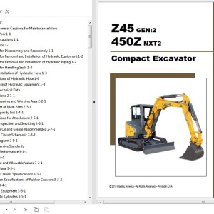 GEHL Z45 Gen2 450Z NXT2 Service Manual 50940272-REVA