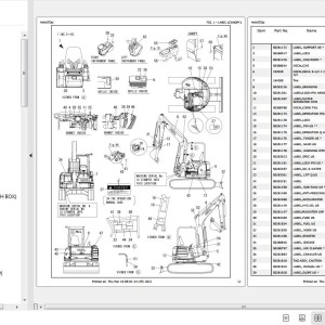 GEHL Z45 Parts Manua 50940085