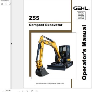 GEHL Z55 Operator's Manual 50940327B