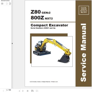 GEHL Z80 800Z Service Manual 50940326-REVA