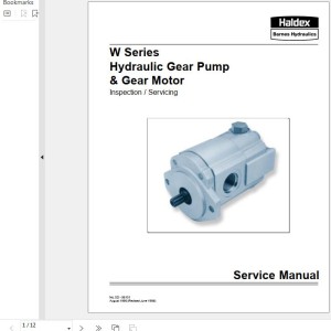 Haldex Barnes W-Series Gear Pump and Gear Motor Service Manual 915100
