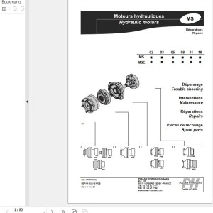 Poclain MS02 to MSE18 Hydraulic Motors Service Manual 917122