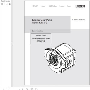 Rexroth External Gear Pump Series F N and G Service Manual 913307