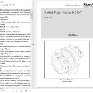 Rexroth MCR6T Motor Repair 50950387