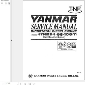 Yanmar 4TNE94T 4TNE98T 4TNE106T Service Manual 915173