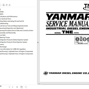 Yanmar TNE-Series Engines Service Manual 915185