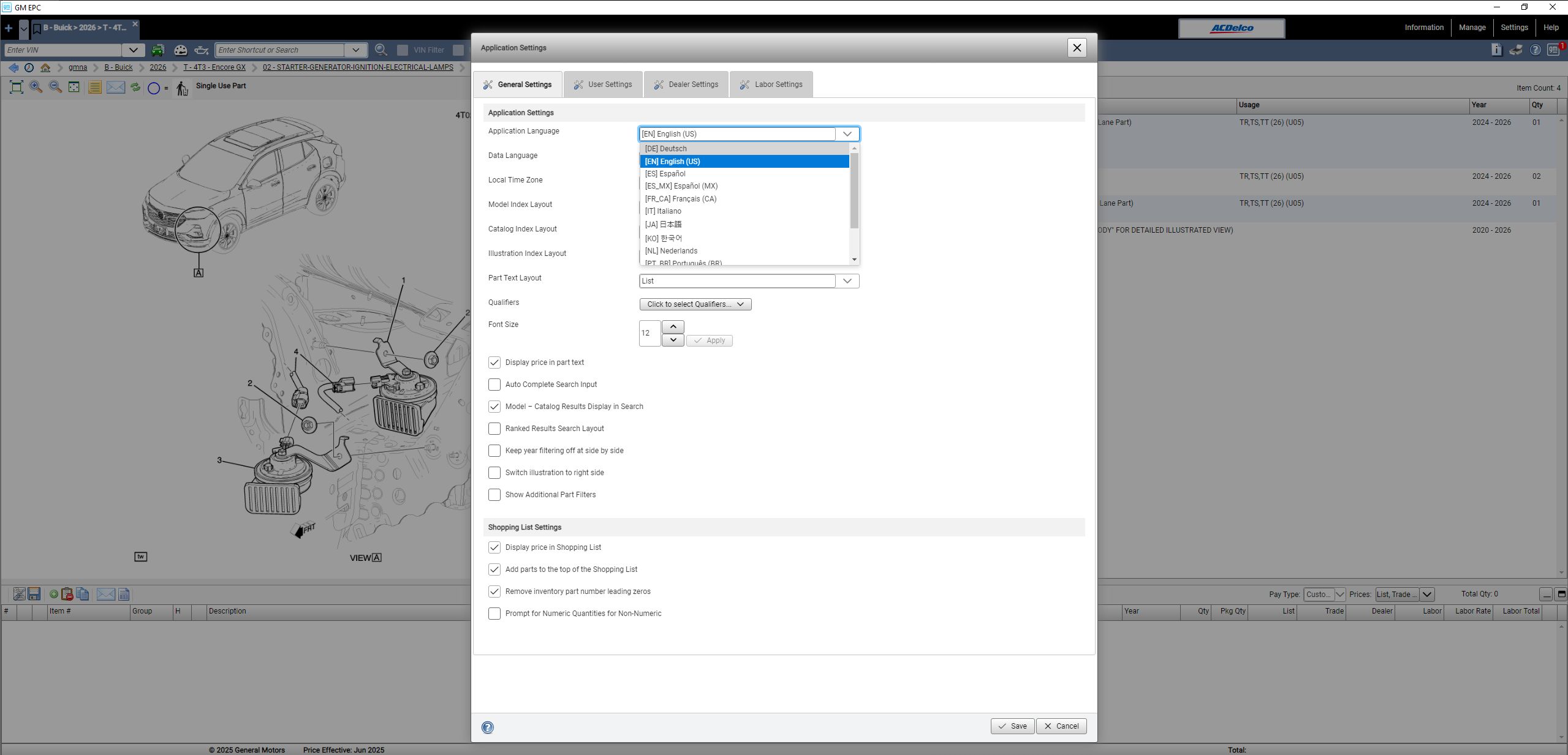 General Motor GMNA 06.2025 Electronic Parts Catalog VMware_12