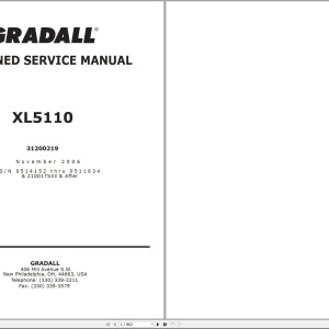 Gradall XL5110 Operators Parts Service Manual PDF