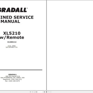 Gradall XL5210 Operators Parts Service Manual PDF