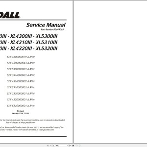 Gradall XL5300 Operators Parts Service Manual PDF