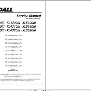 Gradall XL5300III Operators Parts Service Manual PDF