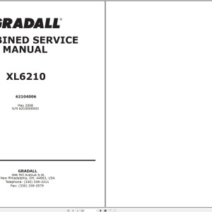 Gradall XL6210 Operators Parts Service Manual PDF