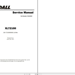 Gradall XL7210II Operators Parts Service Manual PDF