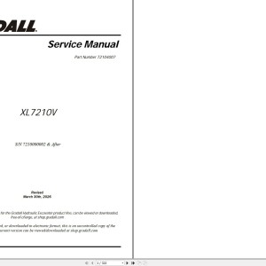 Gradall XL7210V Operators Parts Service Manual PDF