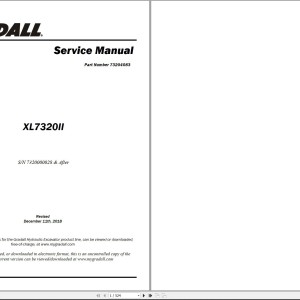 Gradall XL7320II Operators Parts Service Manual PDF
