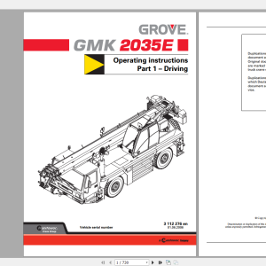 Grove GMK2035E Operating and Maintenance Manual