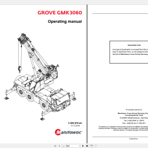 Grove GMK3060 Operating and Maintenance Manual