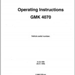 Grove GMK4070 Parts Catalog Operation Manual