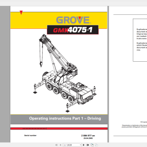 Grove GMK4075-1 Operating and Maintenance Manual