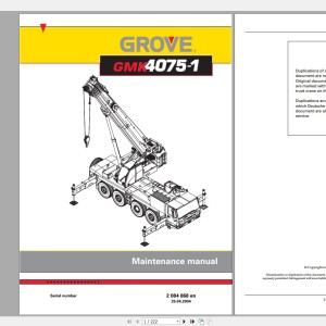 Grove GMK4075-1 Operating Instruction and Maintenance Manual