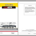 Grove GMK4075 Operating Instruction and Maintenance Manual