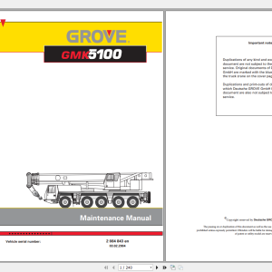 Grove GMK5100 Operating and Maintenance Manual
