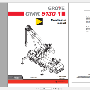 Grove GMK5130-1 Maintenance Manual