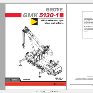 Grove GMK5130-1 Operating Instruction and Maintenance Manual