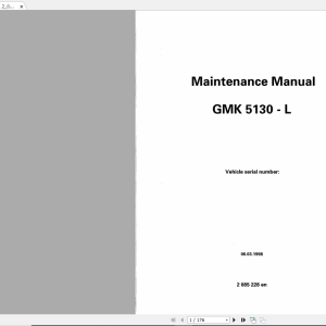Grove GMK5130-L Maintenance Manual