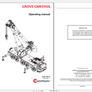 Grove GMK5150-L Operating and Maintenance Manual