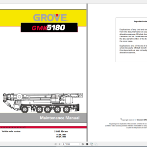 Grove GMK5180 Operating and Maintenance Manual