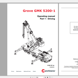 Grove GMK5200-1 Operating and Maintenance Manual