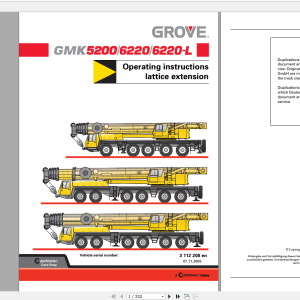 Grove GMK5200 Operating and Maintenance Manual