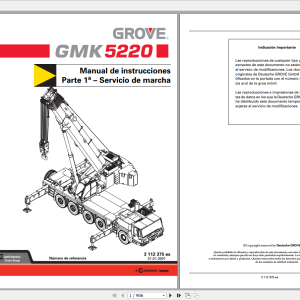 Grove GMK5220 Operating and Maintenance Manual