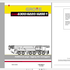 Grove GMK6200-1 Operating and Maintenance Manual