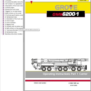 Grove GMK6200 Operation Manual