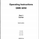 Grove GMK6250 Operation Manual Pneumatic Schematic