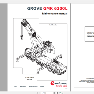 Grove GMK6300-L Operating and Maintenance Manual
