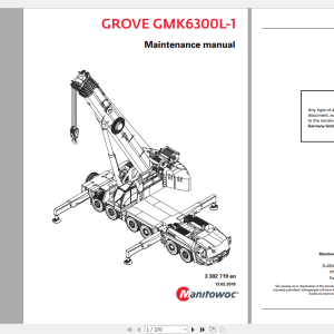 Grove GMK6300-L1 Operating and Maintenance Manual