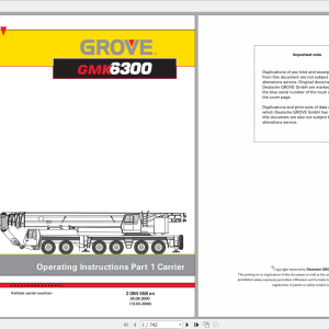 Grove GMK6300 Operating and Maintenance Manual