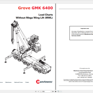 Grove GMK6400 Operating and Maintenance Manual