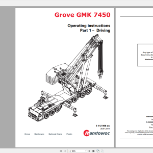 Grove GMK7450 Operating and Maintenance Manual