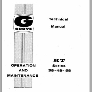 Grove RT38 RT48 RT58 Parts Catalog Hydraulic Schematic Operation Manual