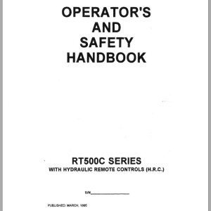 Grove RT500 Schematics Operation Manual