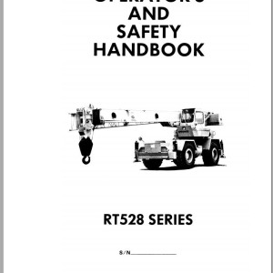 Grove RT528 Parts Catalog Hydraulic Schematic Operation Manual