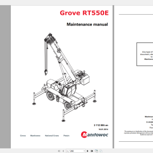 Grove RT550E Maintenance Manual