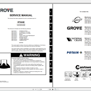 Grove RT600E Workshop Manual