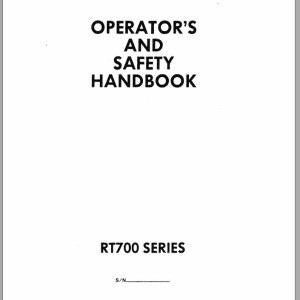 Grove RT700 Operators Manual and Hydraulic Schematic