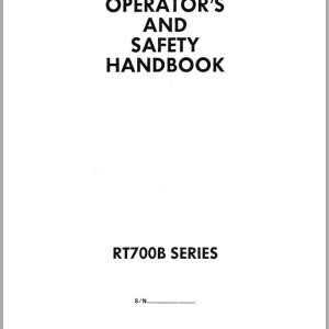Grove RT700B Schematics Operators Manual